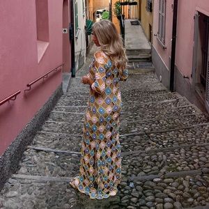 Crochet beaded dress